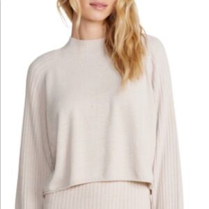 Barefoot Dreams CozyChic Ultra Lite Mock Neck Crop Sweatshirt